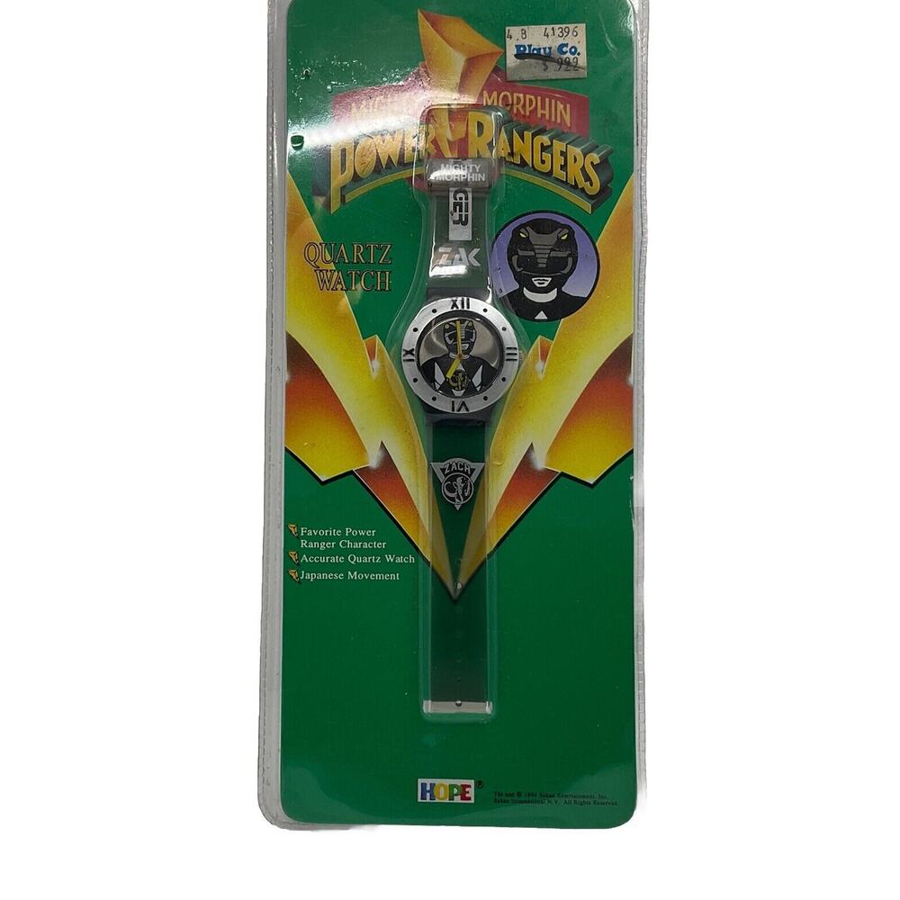 Mighty Morphin Power Rangers Quartz Watch Black Ranger 1994